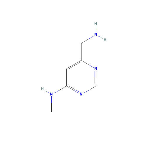 6-(aminomethyl)-N-methylpyrimidin-4-amine (CAS: 1314909-51-7) - Chemical Structure and Molecular Formula 