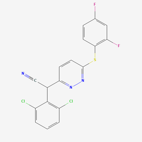 2-(2,6-dichlorophenyl)-2-[6-(2,4-difluorophenyl)sulfanylpyridazin-3-yl]acetonitrile (CAS: 209412-22-6) - Related Chemical Product