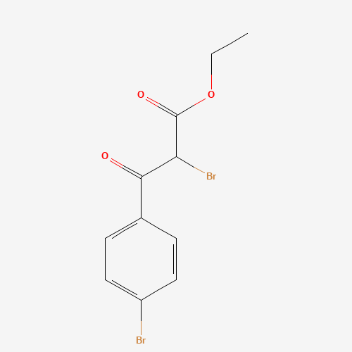 ethyl 2-bromo-3-(4-bromophenyl)-3-oxopropanoate (CAS: 87943-97-3) - Chemical Structure and Molecular Formula 