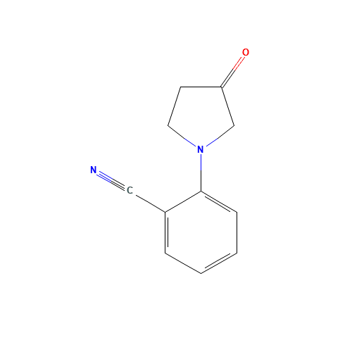 2-(3-oxopyrrolidin-1-yl)benzonitrile (CAS: 218610-64-1) - Chemical Structure and Molecular Formula 