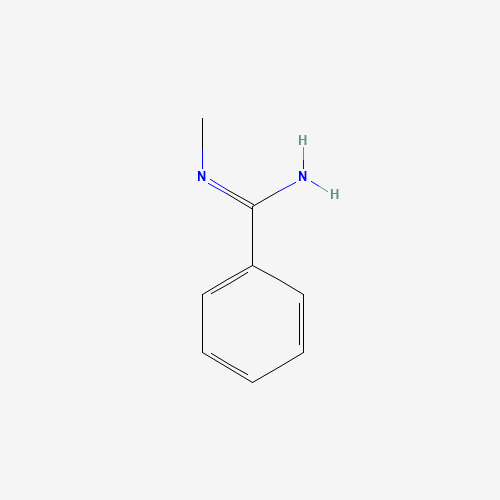 N'-methylbenzenecarboximidamide (CAS: 34028-17-6) - Chemical Structure and Molecular Formula 