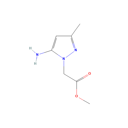 methyl 2-(5-amino-3-methylpyrazol-1-yl)acetate (CAS: 1004451-62-0) - Chemical Structure and Molecular Formula 