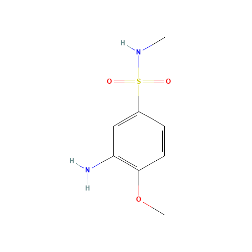 3-amino-4-methoxy-N-methylbenzenesulfonamide (CAS: 99969-26-3) - Chemical Structure and Molecular Formula 