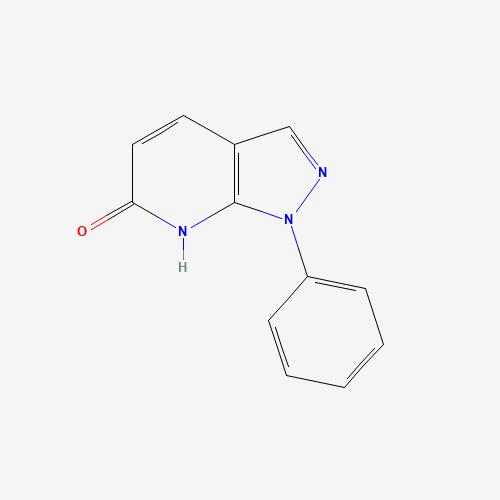 1-phenyl-2H-pyrazolo[3,4-b]pyridin-6-one (CAS: 344791-99-7) - Chemical Structure and Molecular Formula 