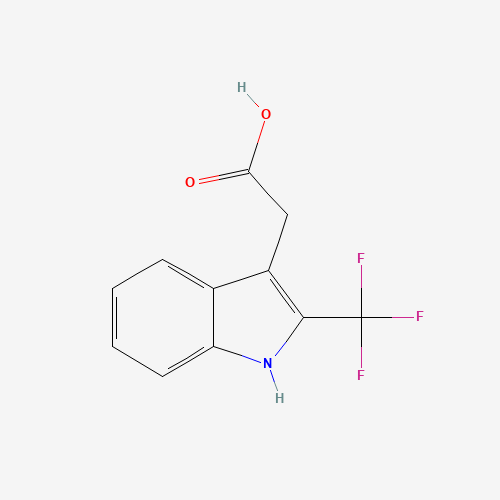 2-[2-(trifluoromethyl)-1H-indol-3-yl]acetic acid (CAS: 132502-93-3) - Chemical Structure and Molecular Formula 