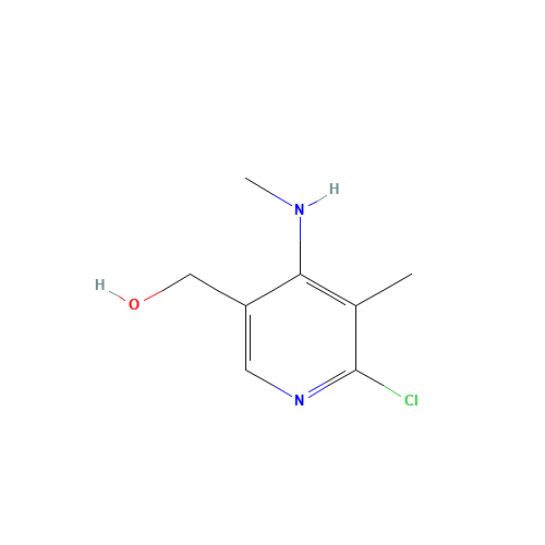 [6-chloro-5-methyl-4-(methylamino)pyridin-3-yl]methanol (CAS: 1538605-36-5) - Chemical Structure and Molecular Formula 