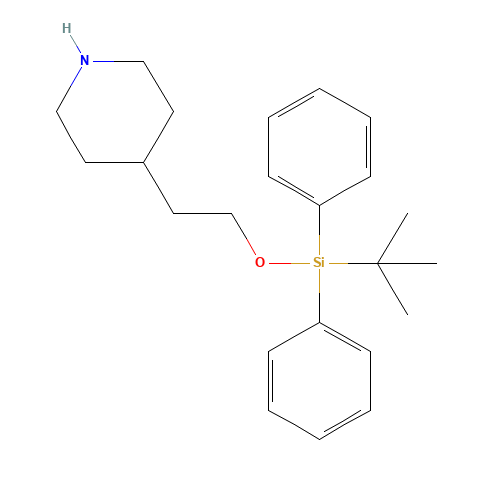 tert-butyl-diphenyl-(2-piperidin-4-ylethoxy)silane (CAS: 1333464-38-2) - Chemical Structure and Molecular Formula 