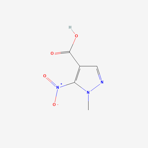 1-methyl-5-nitropyrazole-4-carboxylic acid (CAS: 18213-77-9) - Chemical Structure and Molecular Formula 