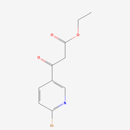 ethyl 3-(6-bromopyridin-3-yl)-3-oxopropanoate (CAS: 916791-37-2) - Chemical Structure and Molecular Formula 