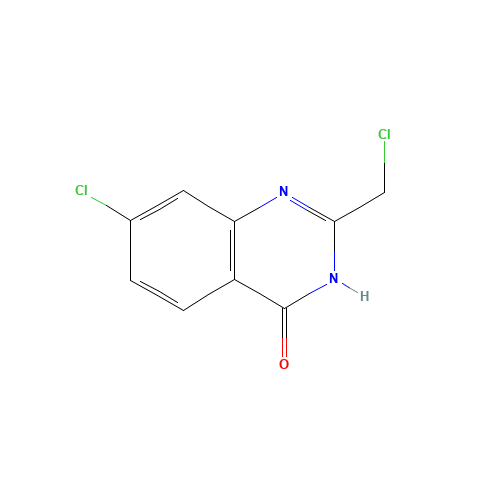 7-chloro-2-(chloromethyl)-1H-quinazolin-4-one (CAS: 730951-40-3) - Chemical Structure and Molecular Formula 