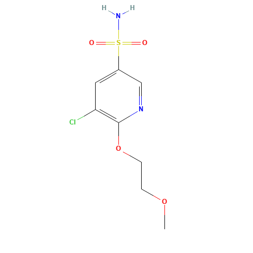 5-chloro-6-(2-methoxyethoxy)pyridine-3-sulfonamide (CAS: 1257049-51-6) - Related Chemical Product