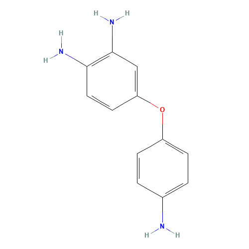 4-(4-aminophenoxy)benzene-1,2-diamine (CAS: 6264-66-0) - Chemical Structure and Molecular Formula 