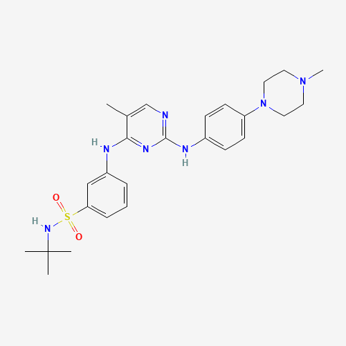 N-tert-butyl-3-[[5-methyl-2-[4-(4-methylpiperazin-1-yl)anilino]pyrimidin-4-yl]amino]benzenesulfonamide (CAS: 936091-14-4) - Related Chemical Product