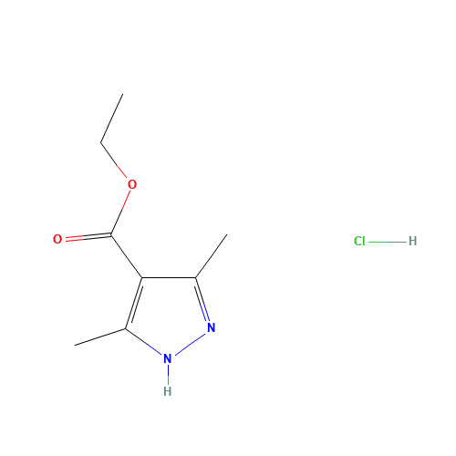 ethyl 3,5-dimethyl-1H-pyrazole-4-carboxylate;hydrochloride (CAS: 1305320-57-3) - Chemical Structure and Molecular Formula 