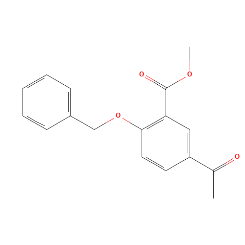 methyl 5-acetyl-2-phenylmethoxybenzoate (CAS: 27475-09-8) - Chemical Structure and Molecular Formula 