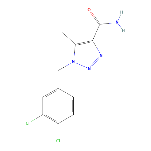 1-[(3,4-dichlorophenyl)methyl]-5-methyltriazole-4-carboxamide (CAS: 1111881-88-9) - Chemical Structure and Molecular Formula 