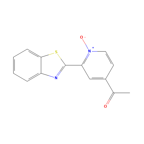 1-[2-(1,3-benzothiazol-2-yl)-1-oxidopyridin-1-ium-4-yl]ethanone (CAS: 1432592-59-0) - Chemical Structure and Molecular Formula 