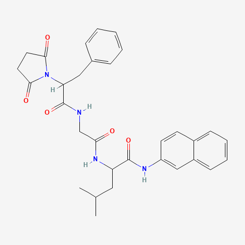 2-[[2-[[2-(2,5-dioxopyrrolidin-1-yl)-3-phenylpropanoyl]amino]acetyl]amino]-4-methyl-N-naphthalen-2-ylpentanamide (CAS: 117756-24-8) - Related Chemical Product