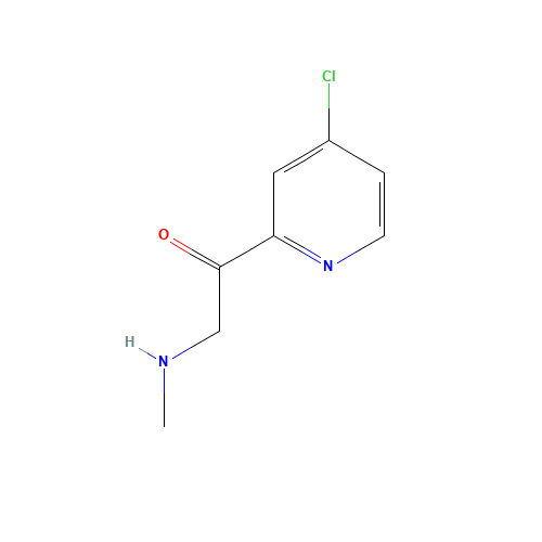 1-(4-chloropyridin-2-yl)-2-(methylamino)ethanone (CAS: 1278596-15-8) - Chemical Structure and Molecular Formula 