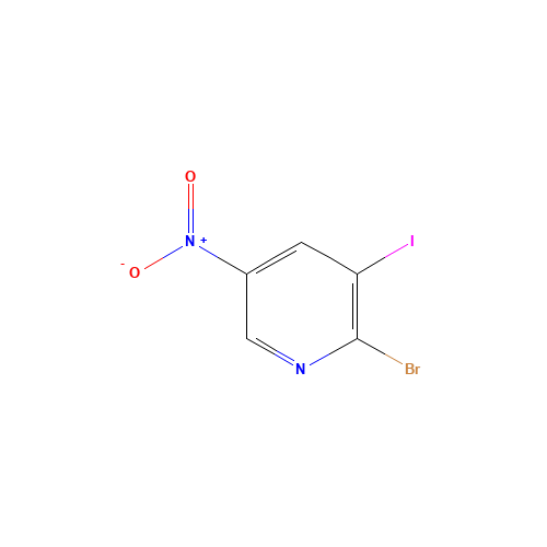 2-bromo-3-iodo-5-nitropyridine (CAS: 25391-61-1) - Chemical Structure and Molecular Formula 