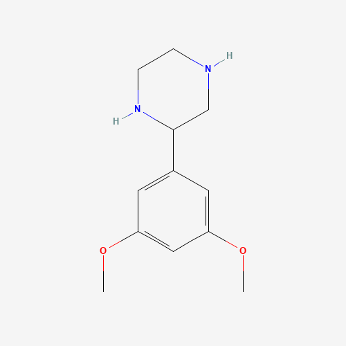 2-(3,5-dimethoxyphenyl)piperazine (CAS: 910444-70-1) - Chemical Structure and Molecular Formula 