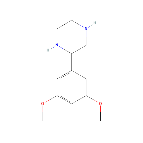 2-(3,5-dimethoxyphenyl)piperazine (CAS: 910444-70-1) - Chemical Structure and Molecular Formula 