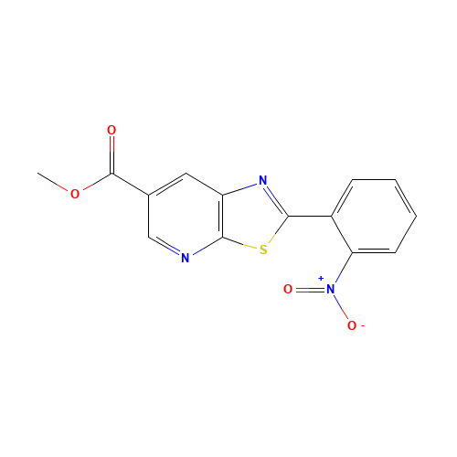 methyl 2-(2-nitrophenyl)-[1,3]thiazolo[5,4-b]pyridine-6-carboxylate (CAS: 1231952-70-7) - Chemical Structure and Molecular Formula 