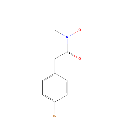 2-(4-bromophenyl)-N-methoxy-N-methylacetamide (CAS: 149652-50-6) - Chemical Structure and Molecular Formula 