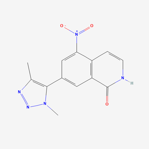 7-(3,5-dimethyltriazol-4-yl)-5-nitro-2H-isoquinolin-1-one (CAS: 1616290-89-1) - Chemical Structure and Molecular Formula 