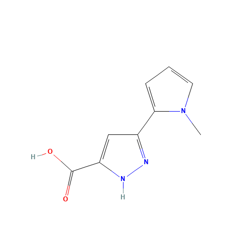3-(1-methylpyrrol-2-yl)-1H-pyrazole-5-carboxylic acid (CAS: 909858-38-4) - Related Chemical Product