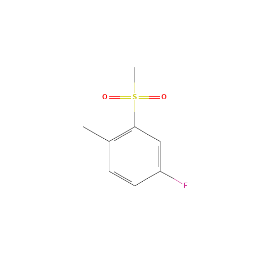 4-fluoro-1-methyl-2-methylsulfonylbenzene (CAS: 828270-66-2) - Chemical Structure and Molecular Formula 