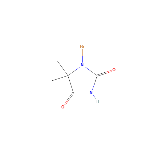 1-bromo-5,5-dimethylimidazolidine-2,4-dione (CAS: 7072-23-3) - Chemical Structure and Molecular Formula 