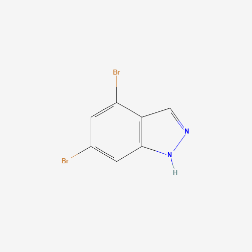 4,6-dibromo-1H-indazole (CAS: 447430-07-1) - Chemical Structure and Molecular Formula 