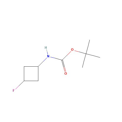 tert-butyl N-(3-fluorocyclobutyl)carbamate (CAS: 1284249-30-4) - Chemical Structure and Molecular Formula 