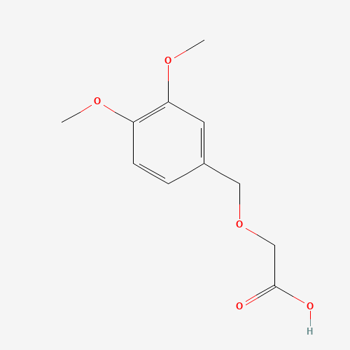 2-[(3,4-dimethoxyphenyl)methoxy]acetic acid (CAS: 933731-96-5) - Chemical Structure and Molecular Formula 