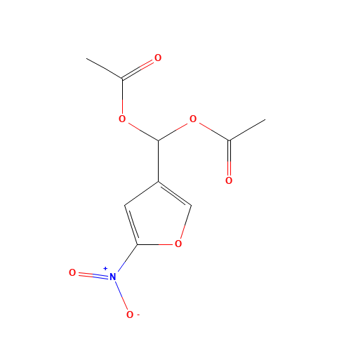 [acetyloxy-(5-nitrofuran-3-yl)methyl] acetate (CAS: 859445-34-4) - Chemical Structure and Molecular Formula 
