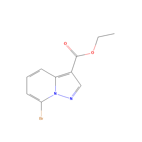 ethyl 7-bromopyrazolo[1,5-a]pyridine-3-carboxylate (CAS: 885276-77-7) - Chemical Structure and Molecular Formula 