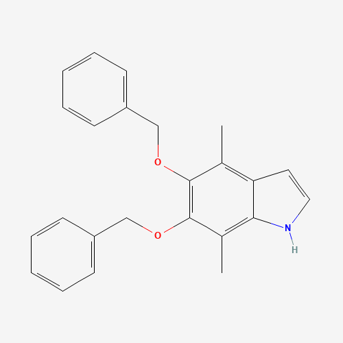 4,7-dimethyl-5,6-bis(phenylmethoxy)-1H-indole (CAS: 97073-53-5) - Chemical Structure and Molecular Formula 