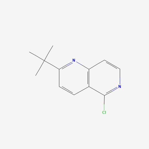 2-tert-butyl-5-chloro-1,6-naphthyridine (CAS: 1352329-30-6) - Chemical Structure and Molecular Formula 