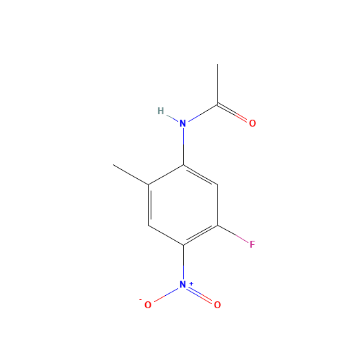 N-(5-fluoro-2-methyl-4-nitrophenyl)acetamide (CAS: 633327-49-8) - Chemical Structure and Molecular Formula 