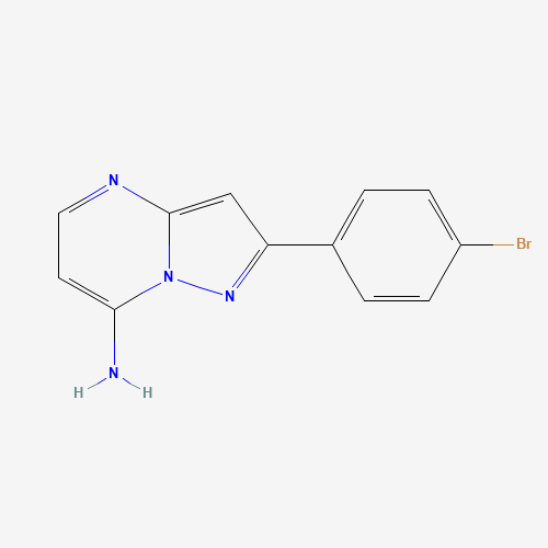 2-(4-bromophenyl)pyrazolo[1,5-a]pyrimidin-7-amine (CAS: 934329-28-9) - Chemical Structure and Molecular Formula 