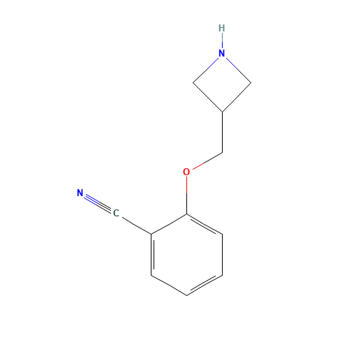 2-(azetidin-3-ylmethoxy)benzonitrile (CAS: 1332301-06-0) - Chemical Structure and Molecular Formula 