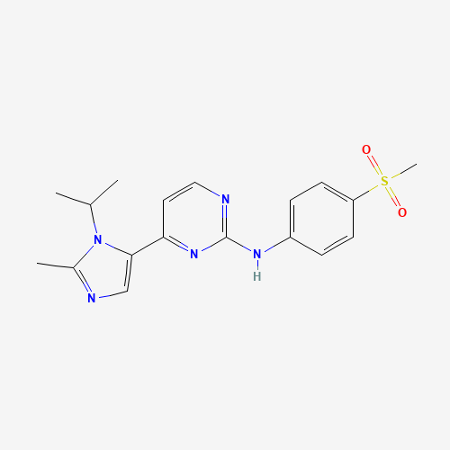 4-(2-methyl-3-propan-2-ylimidazol-4-yl)-N-(4-methylsulfonylphenyl)pyrimidin-2-amine (CAS: 602306-29-6) - Related Chemical Product