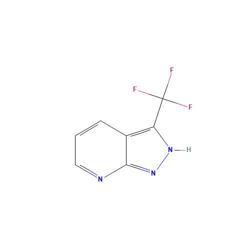 3-(trifluoromethyl)-2H-pyrazolo[3,4-b]pyridine (CAS: 956010-87-0) - Chemical Structure and Molecular Formula 