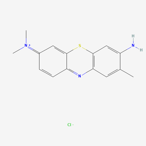 (7-amino-8-methylphenothiazin-3-ylidene)-dimethylazanium;chloride (CAS: 92-31-9) - Chemical Structure and Molecular Formula 