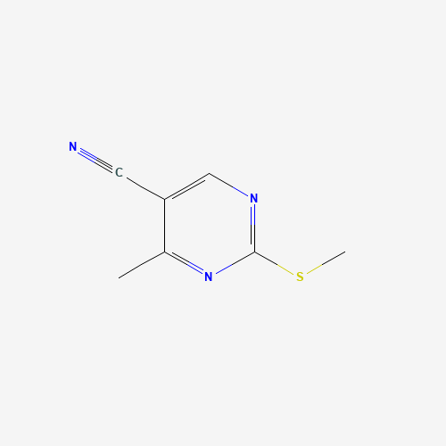 4-methyl-2-methylsulfanylpyrimidine-5-carbonitrile (CAS: 89079-62-9) - Chemical Structure and Molecular Formula 