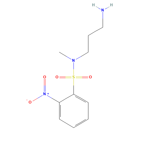 N-(3-aminopropyl)-N-methyl-2-nitrobenzenesulfonamide (CAS: 878649-38-8) - Chemical Structure and Molecular Formula 