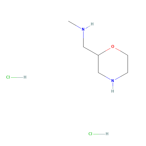 N-methyl-1-morpholin-2-ylmethanamine;dihydrochloride (CAS: 122894-43-3) - Chemical Structure and Molecular Formula 