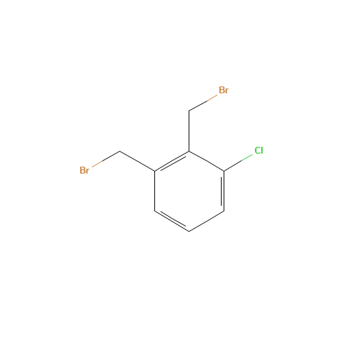 1,2-bis(bromomethyl)-3-chlorobenzene (CAS: 22479-40-9) - Chemical Structure and Molecular Formula 