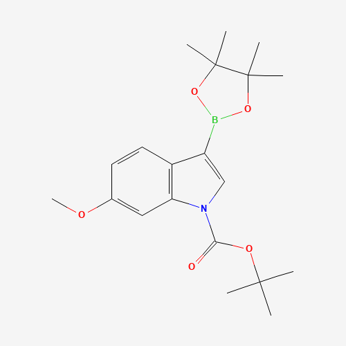 tert-butyl 6-methoxy-3-(4,4,5,5-tetramethyl-1,3,2-dioxaborolan-2-yl)indole-1-carboxylate (CAS: 1256360-00-5) - Related Chemical Product
